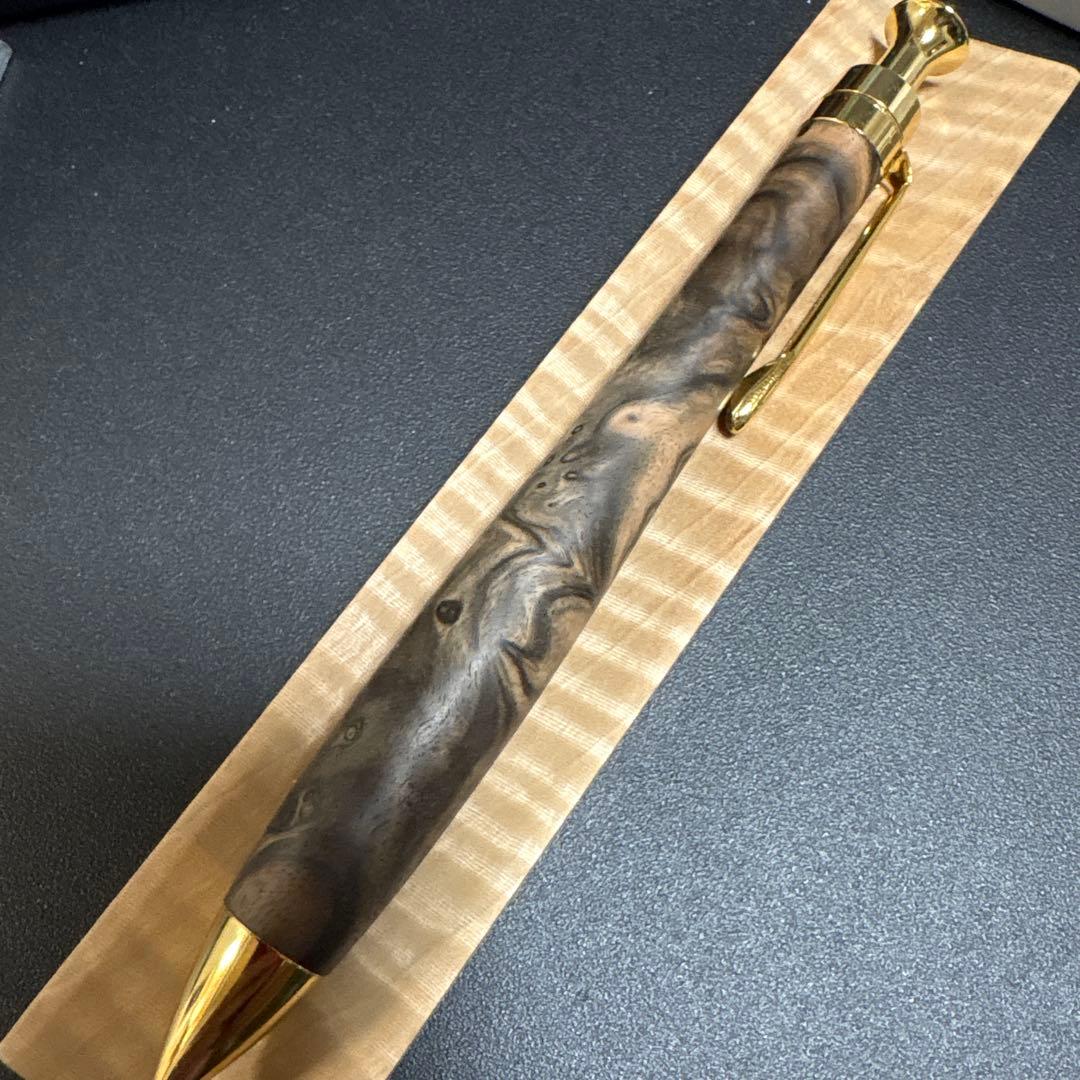 〈当たり個体〉こぶた工房　極上黒檀瘤杢　シャープペンシル