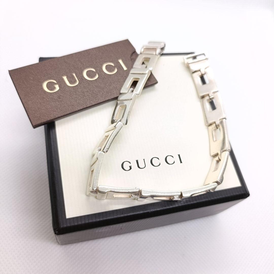 ゼットン様　美品✨　GUCCI　ブレスレット　Gリンクチェーン　シルバー　グッチ