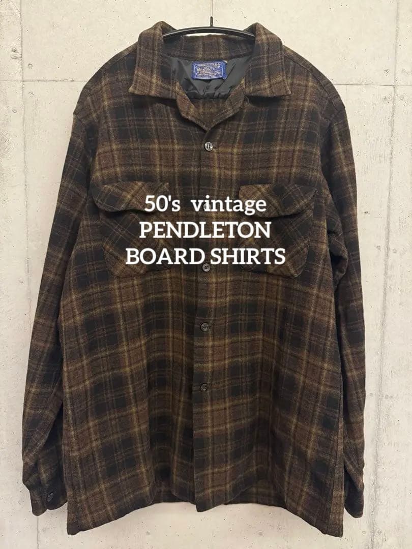 マ*ト様 50's PENDLETON BOARD SHIRTS 破れ有り　vi