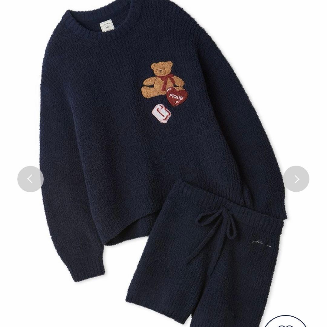 ジェラピケ ベビモコベアさがらプルオーバー＆ショートパンツセット