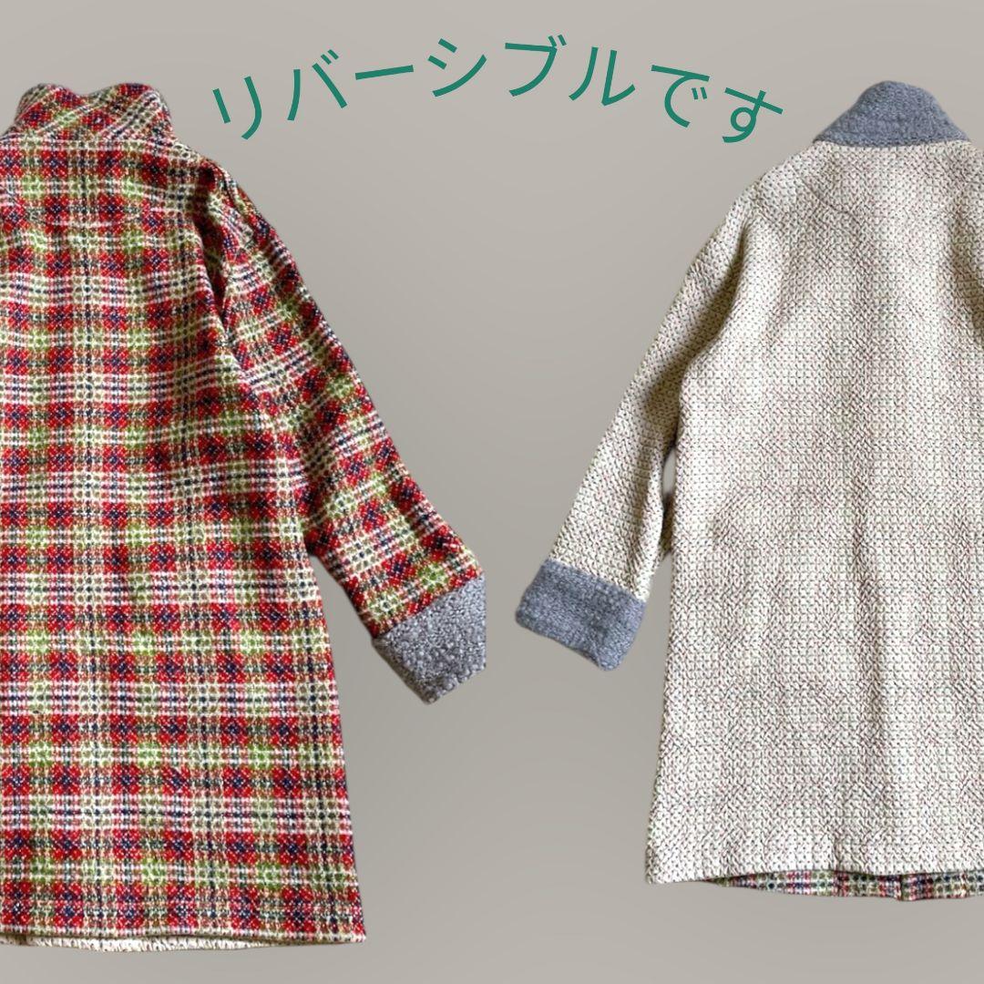 M.＆KYOKO リバーシブル コート ニット ゆったりめサイズ1 美品 高級