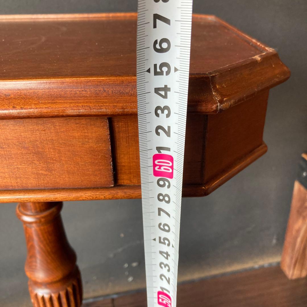 【送料込み】アンティーク風　サイドテーブル　コンソール　木製