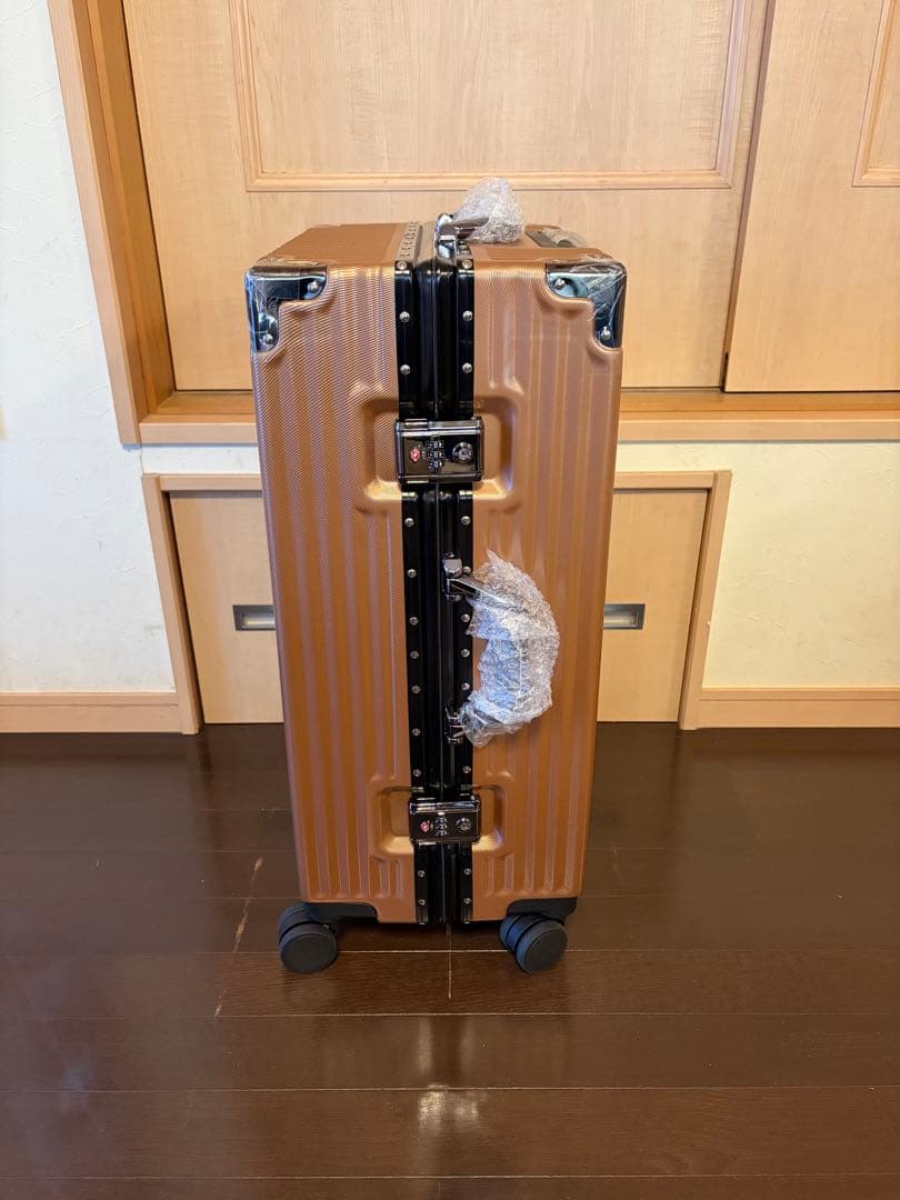【新品未使用】C.jutro スーツケース フレームタイプ Mサイズ キャメル色