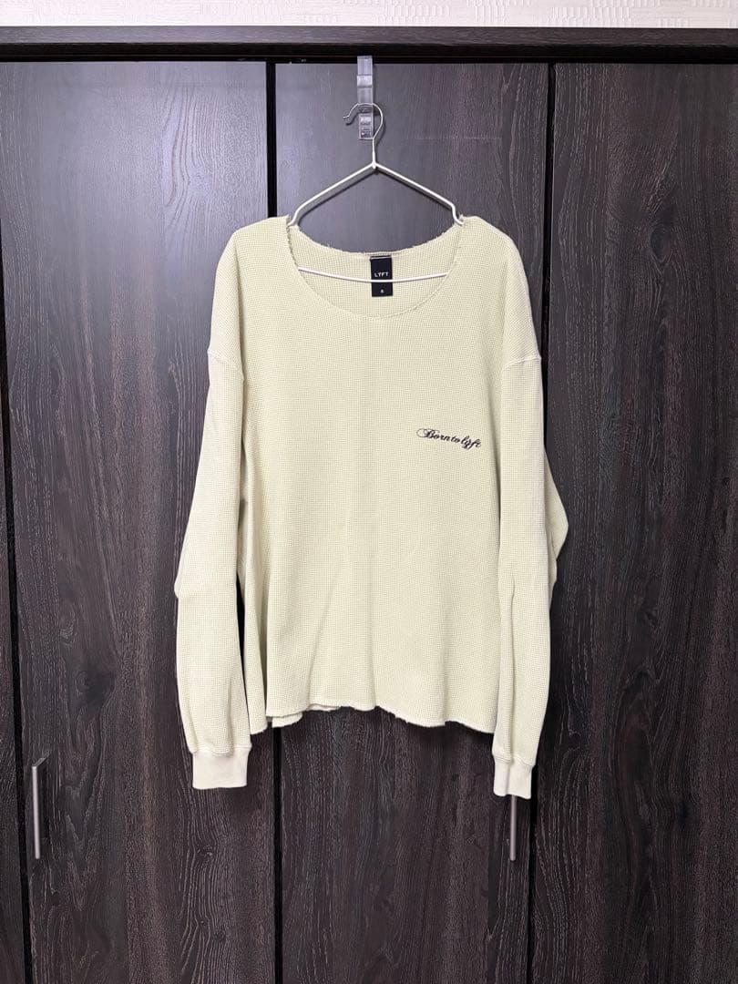 【完売品】LYFT VINTAGE ロングTシャツ サーマル生地 IVORY