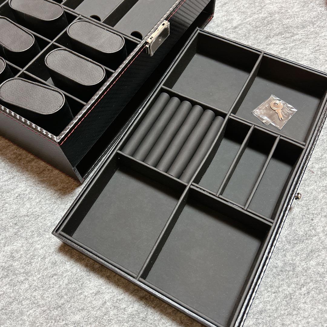 腕時計 収納ケース 眼鏡 ジュエリー 2段 コレクション