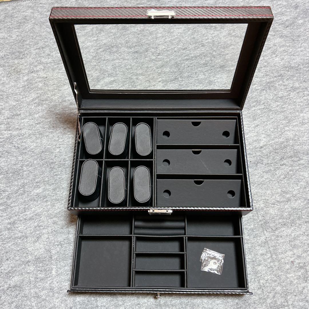 腕時計 収納ケース 眼鏡 ジュエリー 2段 コレクション