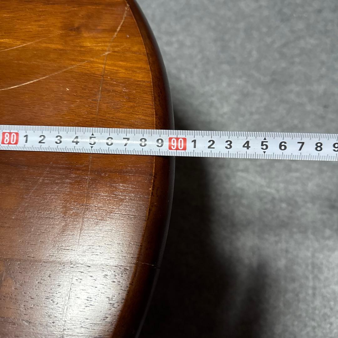 ⭕️即日発送　アンティーク　楕円形木製折りたたみテーブル ダークブラウン