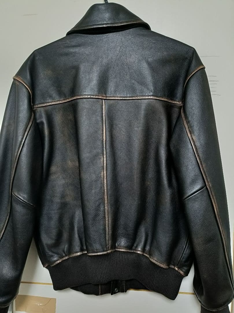 ZARA 本革 ダークブラウン レザージャケット