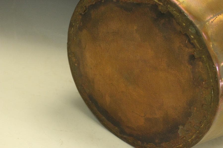 アンティーク ブロンズ バケツ 銅製(メ1064)