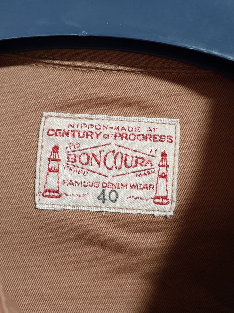 BONCOURA ハイカウントチノ　ワークコーチジャケット　コーチジャケット