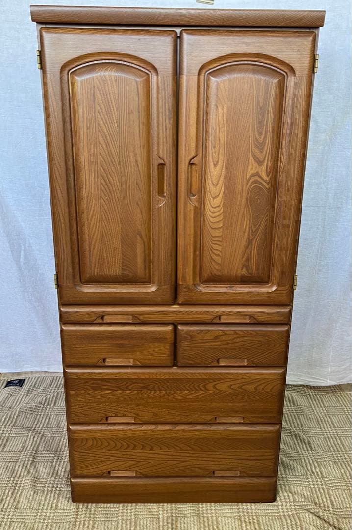 【アンティーク】天然木 キャビネット ミドル仏壇 モダン 引出し棚