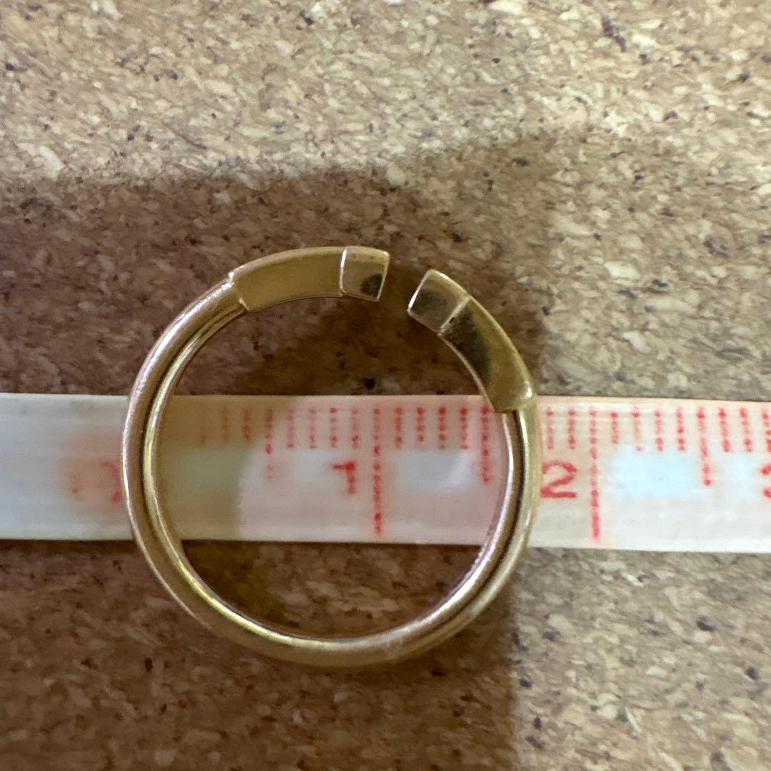 ペ*コ様 ティファニー　Tワイヤーリング　750PG　実寸約10号