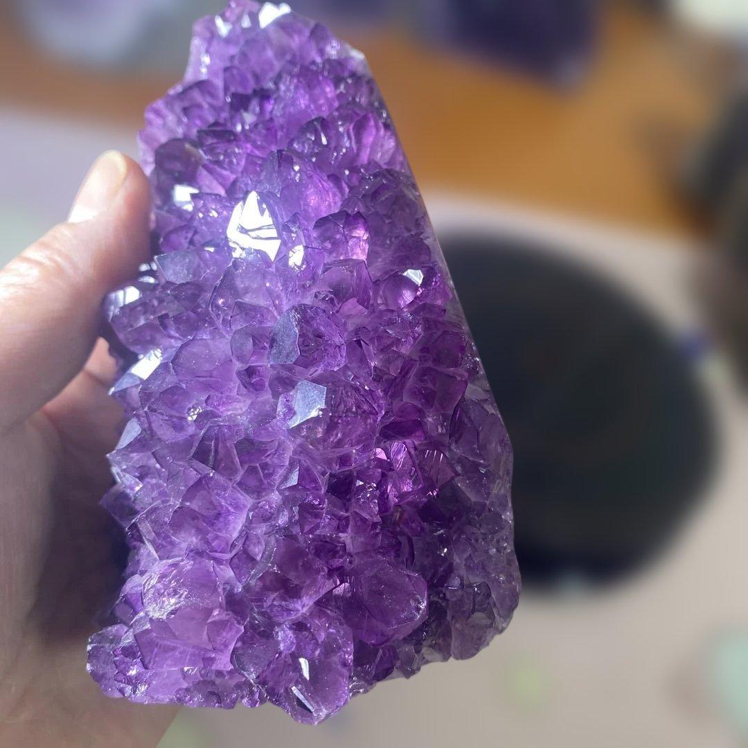 【極上】ウルグアイ産アメジストクラスター1243g絶品超濃い超美しい 幸運水晶