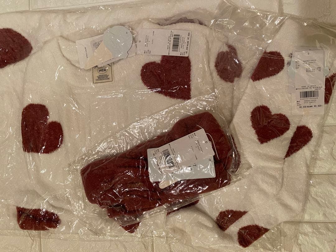 ジェラートピケ ❤︎ホットスムーズィーワンピース&ソックス&ヘアバンド