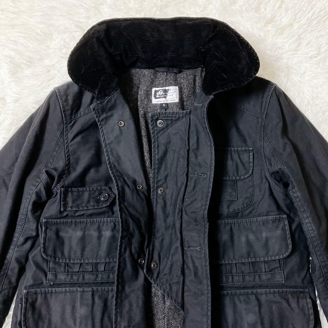 エンジニアードガーメンツ ハンティングジャケット 黒 USA製 フード S