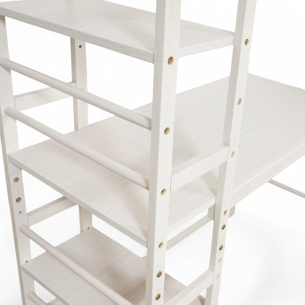 送料無料【新品】棚付き デスク 作業台 勉強机 ミシン台