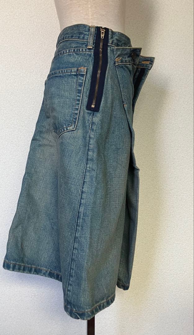 ジュンヤワタナベコムデギャルソン 変形デニムスカート ライトブルー