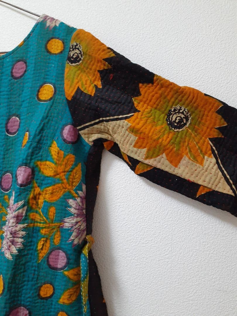 KANKAN　NATIVEWORKS インド ラリーキルトワンピース　一点もの