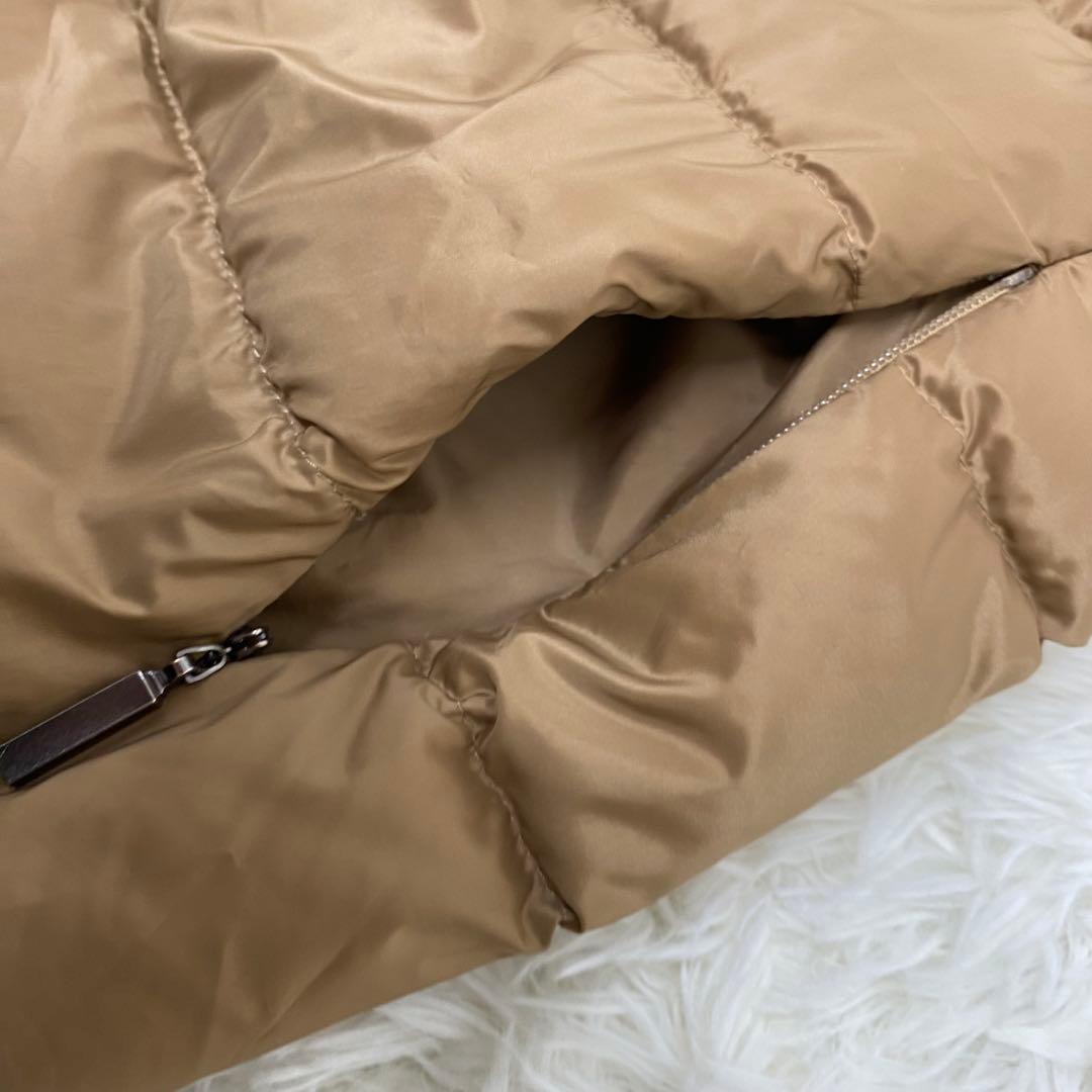 【美品】36 マックスマーラ ダウンベスト レディース フード ジップ ボタン