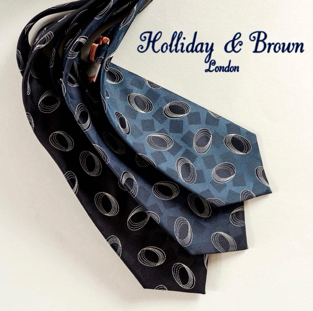 Holliday & Brown／BEAMS F別注／サークル／ジャガードタイ