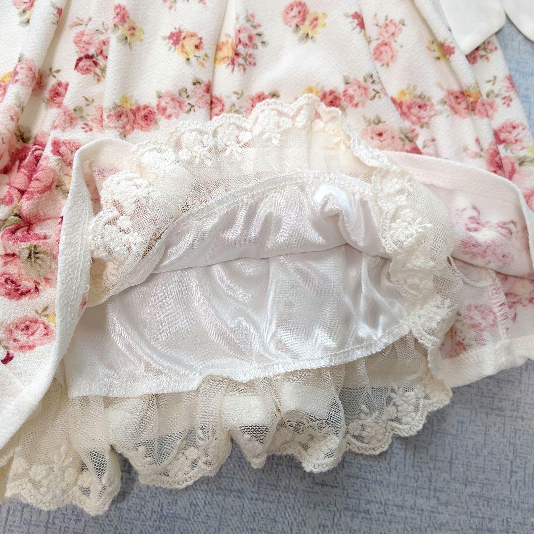 LIZ LISA 花柄 サイドリボン スカパン レース付き