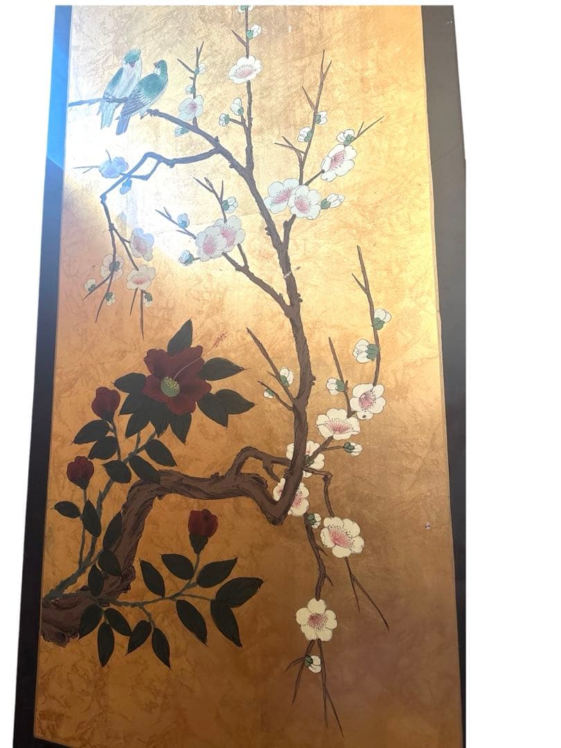 【大幅値下げ！】和風 蒔絵風 ジュエリーシェルフ ビロード張り 6段棚 店舗什器