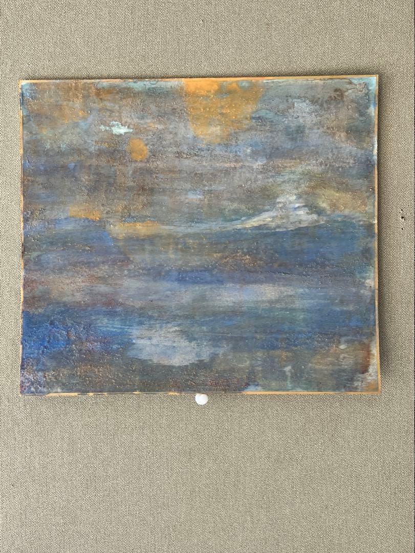 抽象画　『雨上がり、湖畔で。』