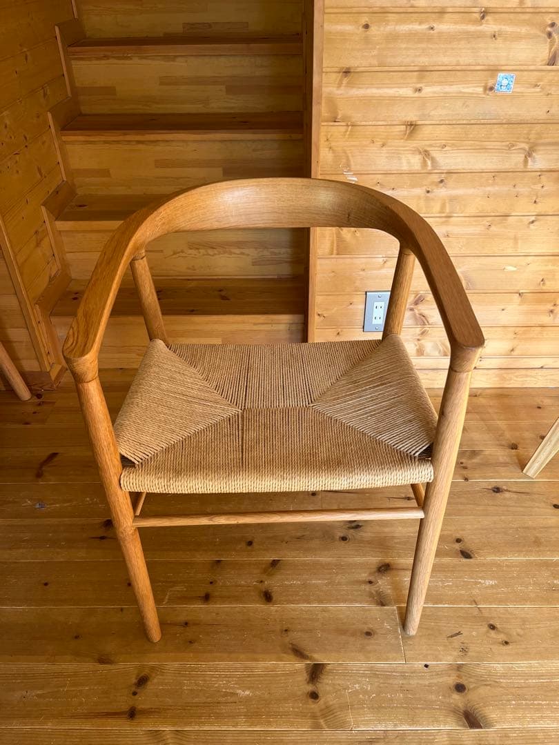 ★math　無印良品　オーク材ペーパーコードチェア　Ａ