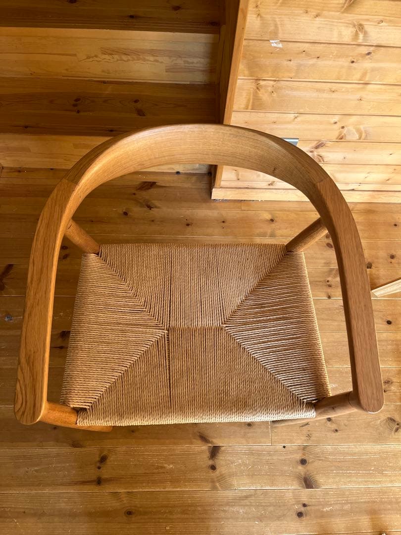 ★math　無印良品　オーク材ペーパーコードチェア　Ａ