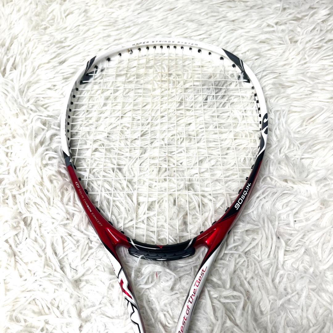 【美品】ミズノ XYST T1 0U 最終型 ソフトテニス ラケット レッド
