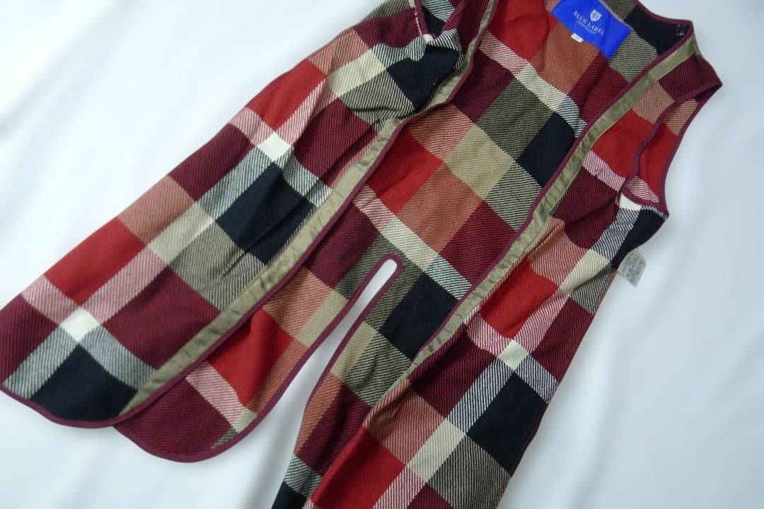 ブルーレーベルクレストブリッジ トレンチコート チェック ライナー付き 38