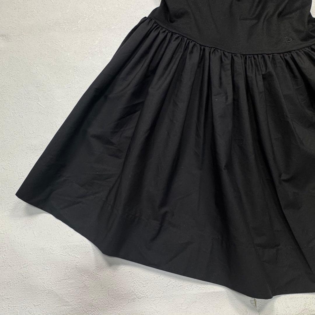 ヴィヴィアン ウエストウッド レッドレーベル 変形 ワンピース オーブ刺繍 黒