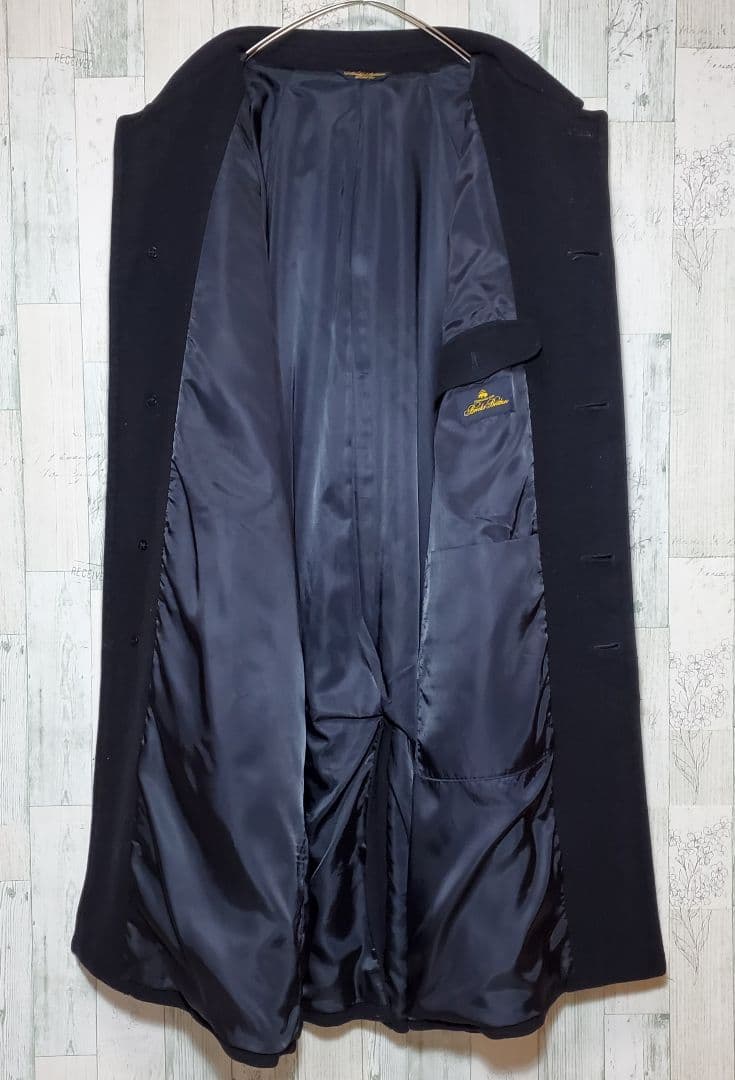 ブルックスブラザーズ　ウール　ロングコート　ステンカラーコート　ネイビー　US製