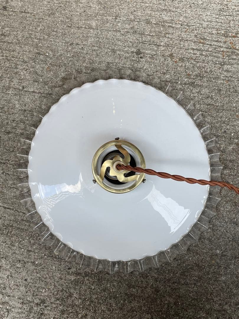 【merci】 2b. フランス　吊り下げ　滑車　ランプ　カフェ　アンティーク