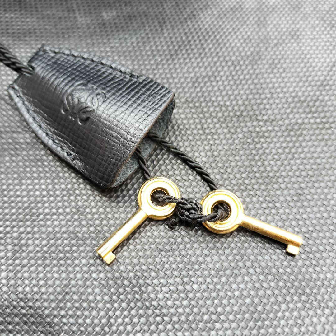 希少 LOEWE ロエベ アナグラム キャリーケース オールレザー ブラック