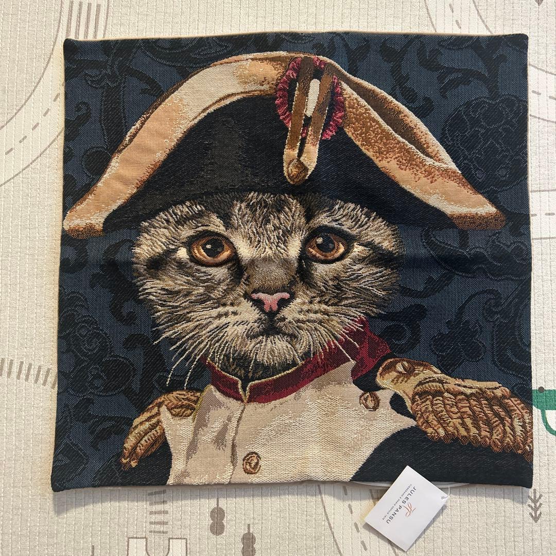 JULES PANSUクッションカバー 猫ナポレオン