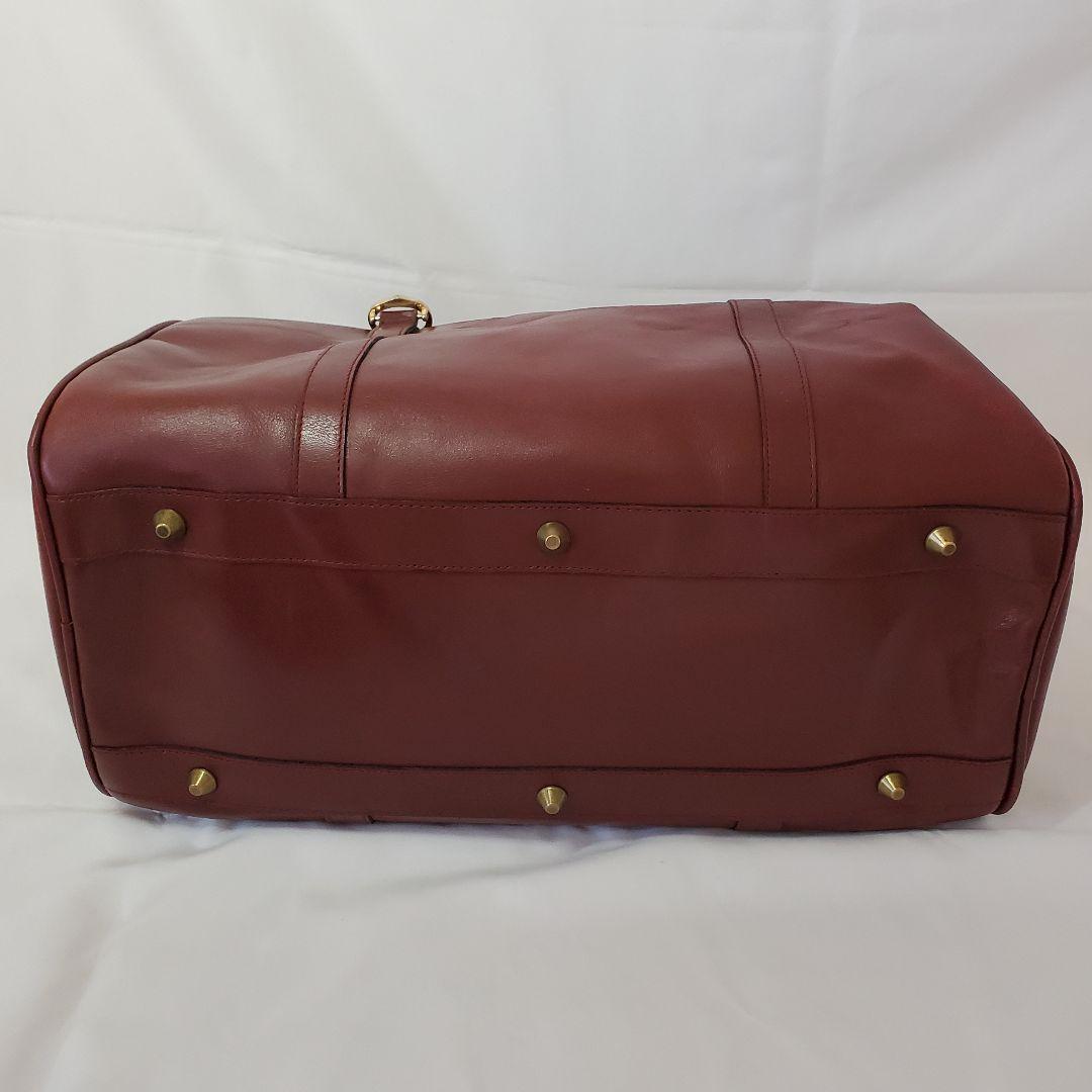 Cartier バーガンディ ボストンバッグ