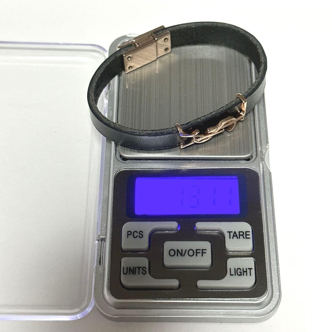 美品　SAINT LAURENT 　サンローラン　ブレスレット　バングル　レザー