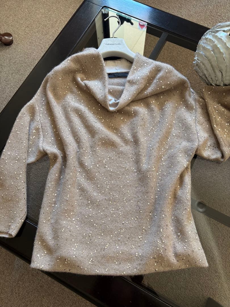 FABIANA FILIPPI ファビアナフィリィピ　カシミヤスパンコールニット