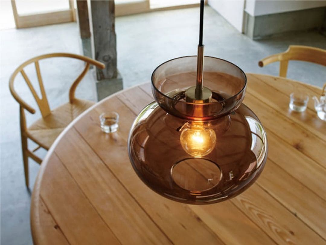 Mononen モノネン ペンダントライト　ブラウン　LEDクリア電球付き