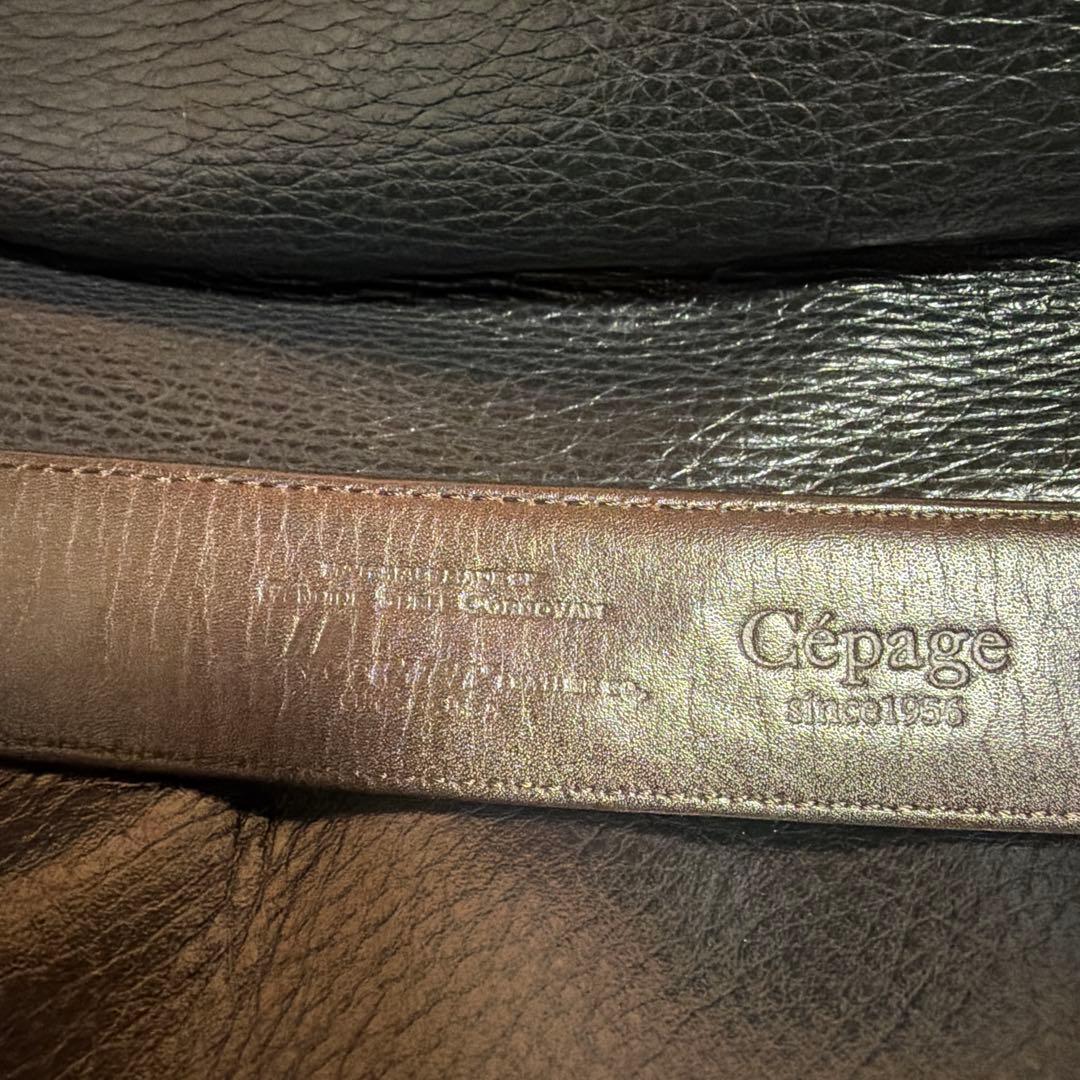 【値下げ】セパージュ ベルト　ホーウィンシェルコードバン　ダークブラウン