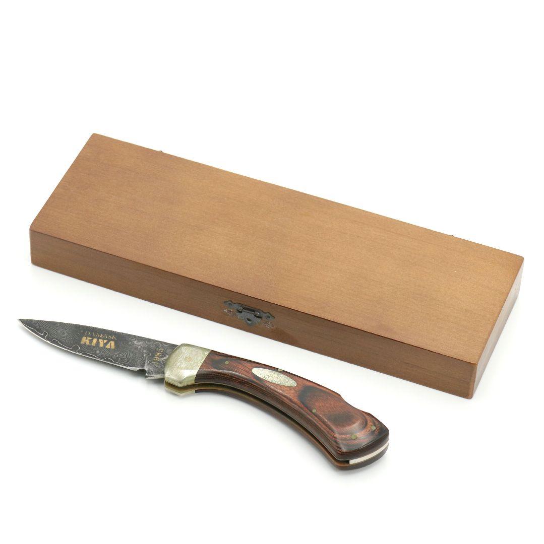 日本橋 木屋 KIYA ダマスカス フォールディングナイフ1985　V957
