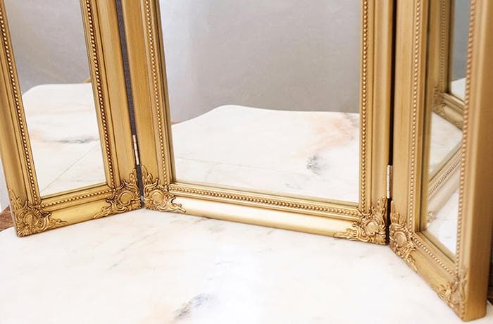 チャーチルウッド スリーサイドミラー 三面鏡 ゴールド （AZ25148GD）