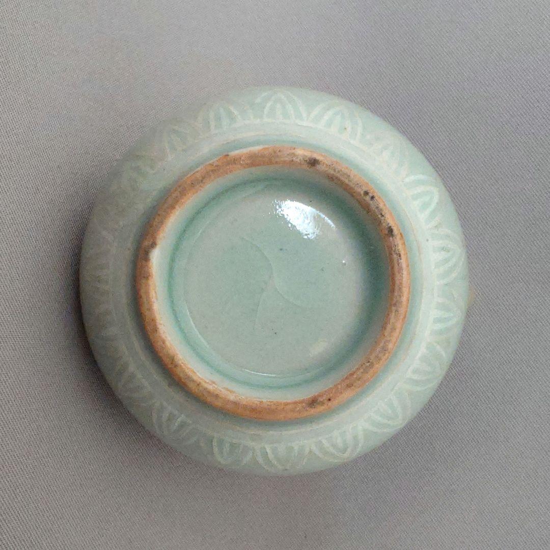 高麗青磁 『象嵌双鶴紋水滴』 硯滴　水注　朝鮮　古陶磁　古美術　民芸