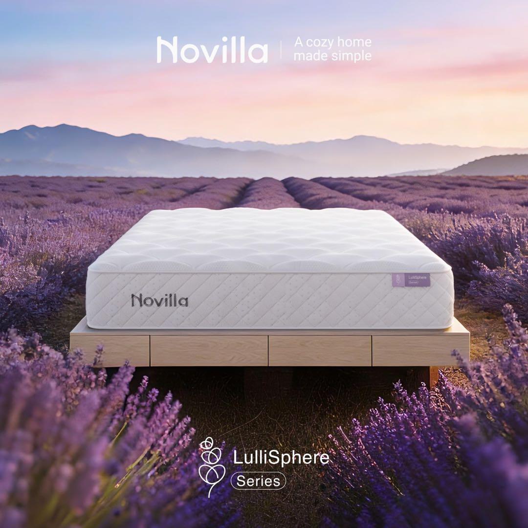 マットレス セミダブル 天然ラベンダー生地 安眠を促す 硬めコイル 硬さ180N