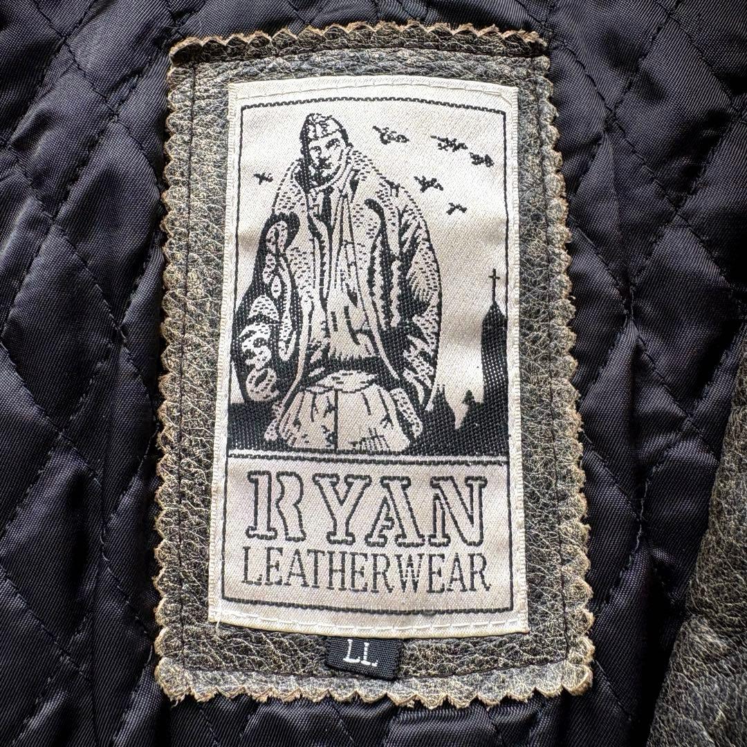 ★本革 XLサイズ★ RYAN シングル ライダース レザージャケット 黒