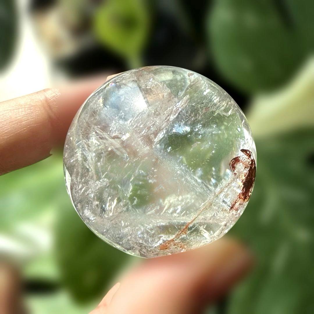 爆虹♪天然石　ピンクアゼツライト【ファイヤー共生】ランダム台座セット♪