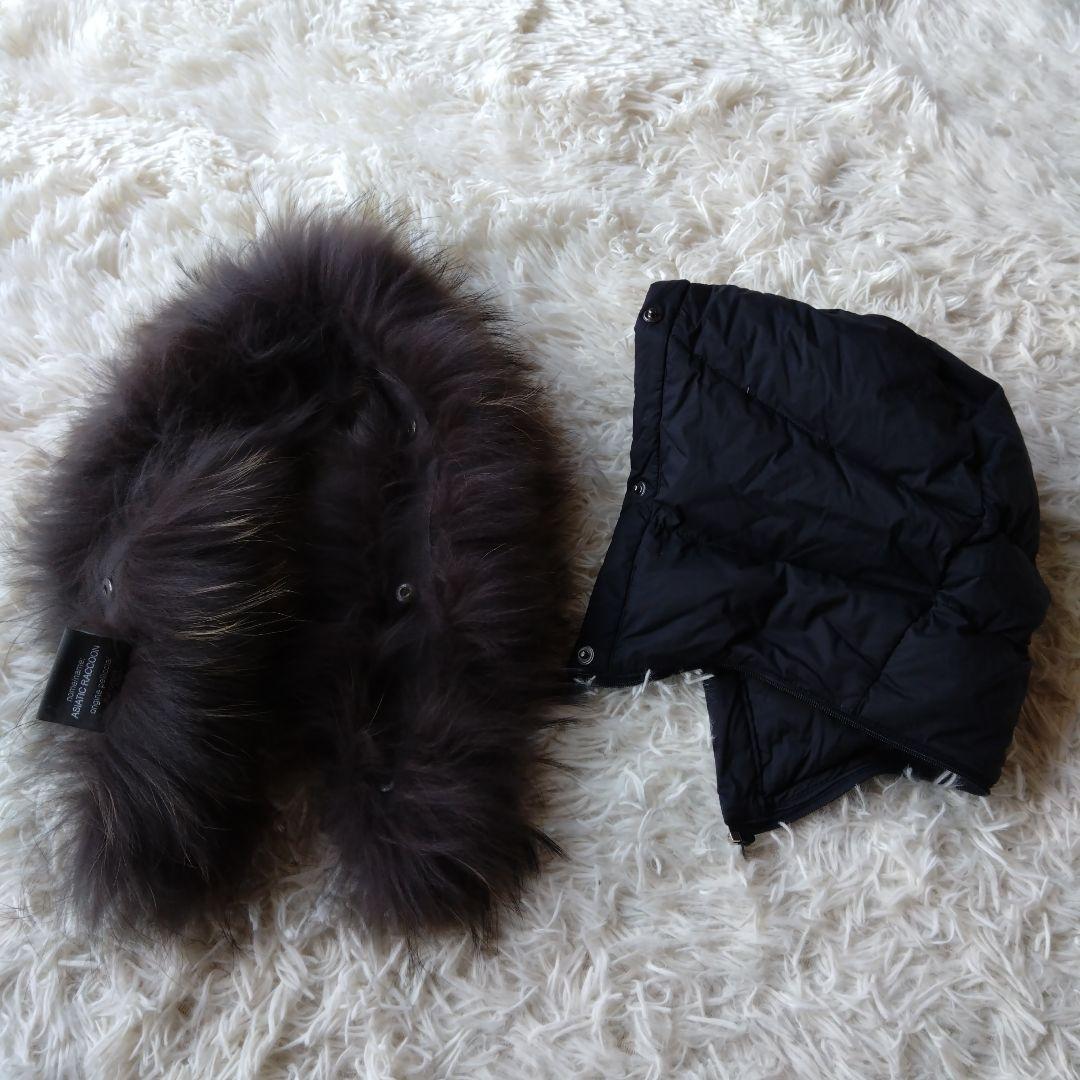 美品✨デュベティカ　ネイビー40　オチロエトレ 　マット　ファーフード