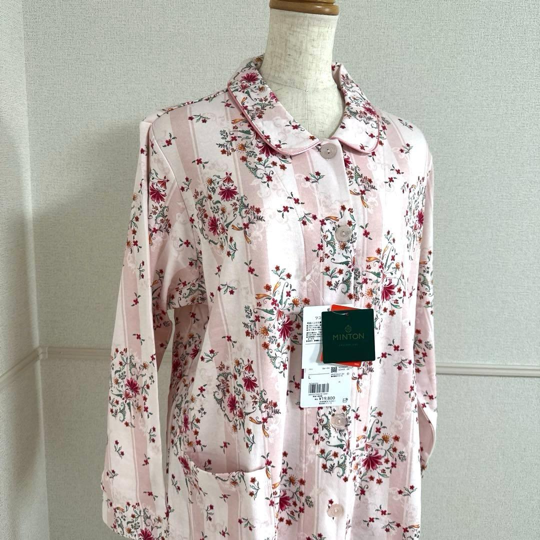 新品未使用タグ付　ワコールミントン　保温性暖かパジャマ　Lサイズ　ピンク