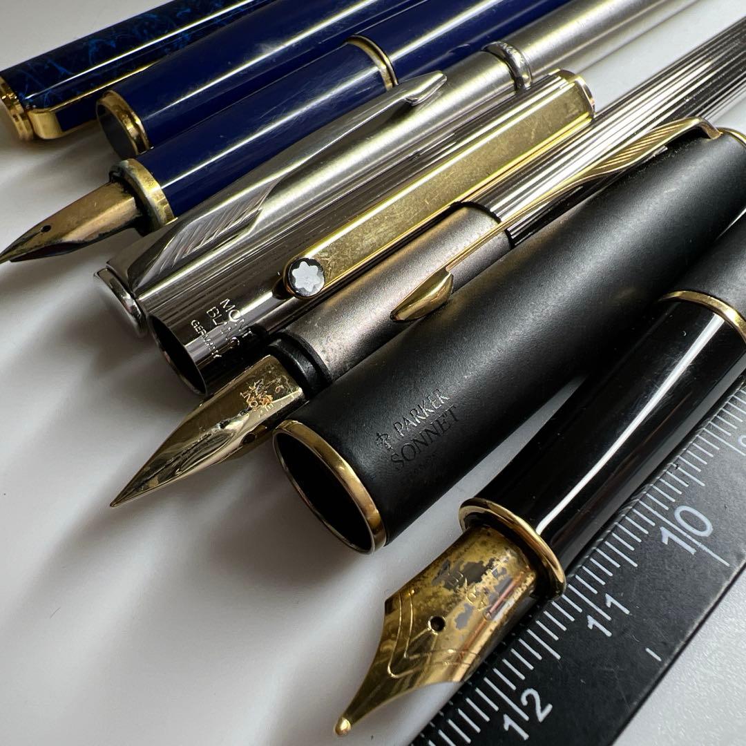 パーカー、モンブラン　万年筆、ボールペン　100g 東Y7-1023①トヒチサ